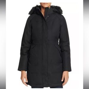 North Face Arctic Parka Black Fur Lined Down Filled Small